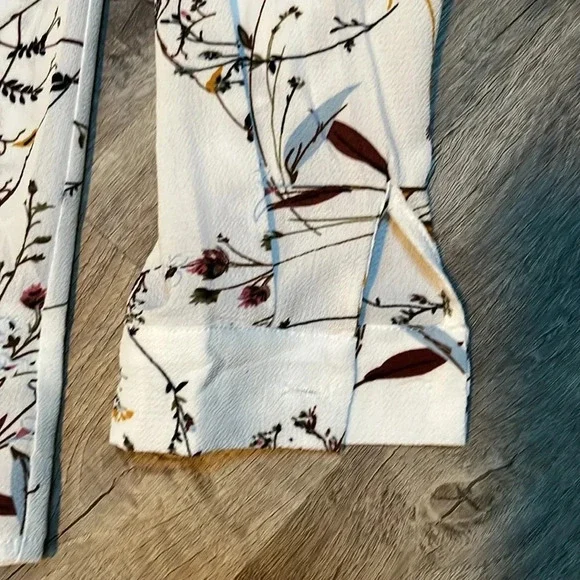 Soteer white button up blouse white with nature pattern - Picture 6 of 9